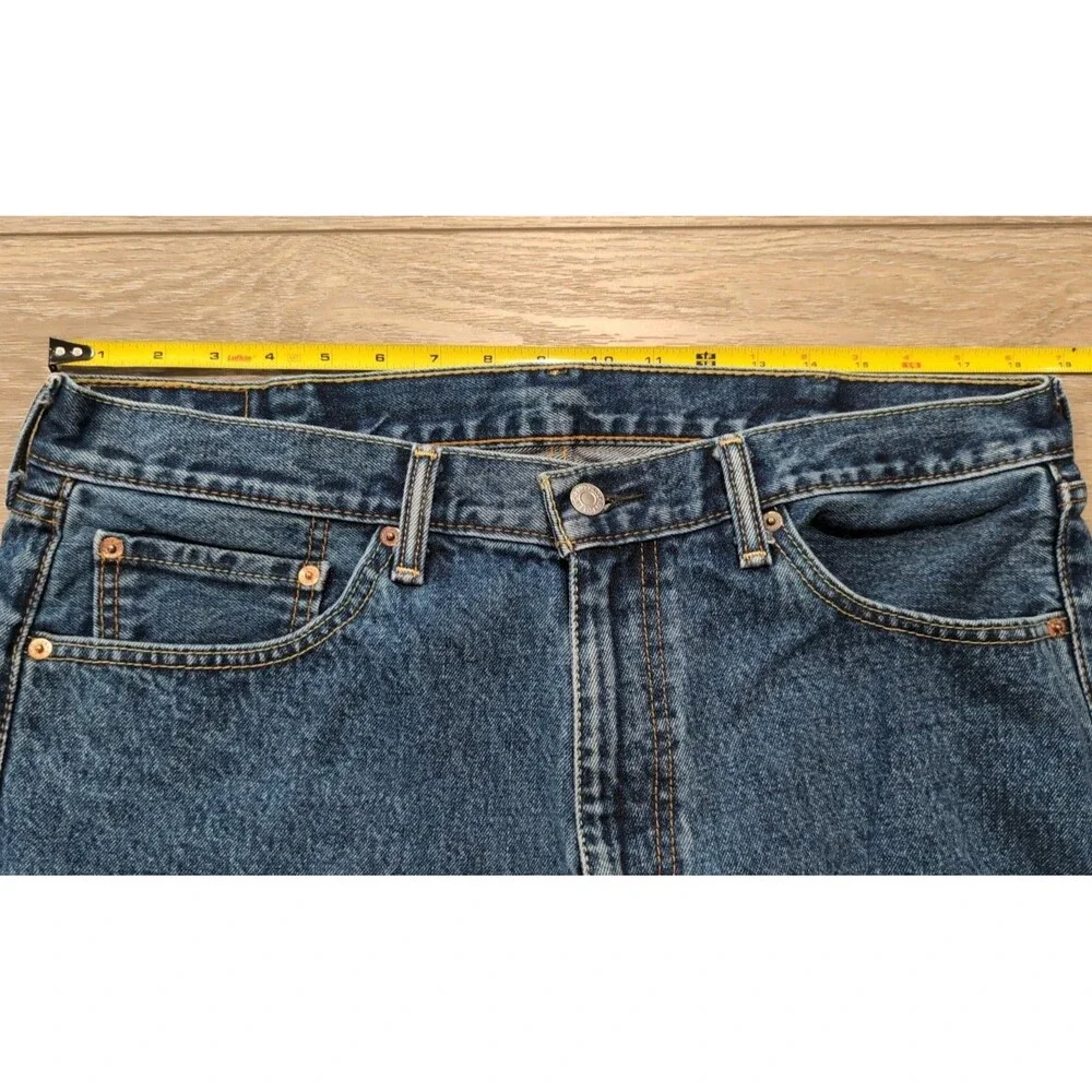 LEVI'S 505 MENS JEANS SZ 38x29(36x29Actual)Blue Straight Regular MEDIUM Wash EUC